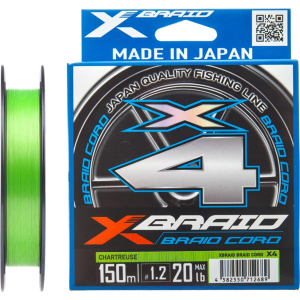 Шнур YGK X-Braid Braid Cord X4 150 м #2.0/0.235 мм 30lb/13.5 кг (55450316) рейтинг