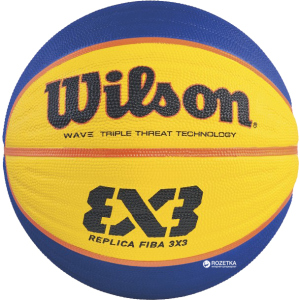 Мяч баскетбольный Wilson FIBA 3X3 Replica Basketball Size 6 SS16 Yellow-Blue (WTB1033XB) лучшая модель в Черновцах