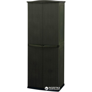 Ящик для хранения Keter Rattan Style Tall Shed 430 л Cерый (7290103654313)