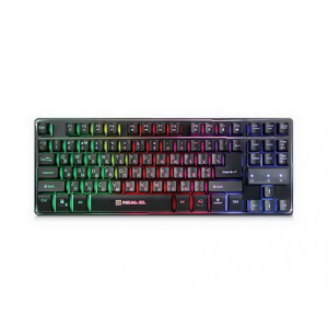 Клавіатура REAL-EL Gaming 8710 TKL Backlit USB чорний UAH