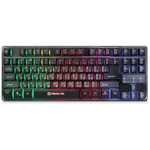 Клавіатура REAL-EL 8710 Gaming TKL Backlit, black ТОП в Чернівцях