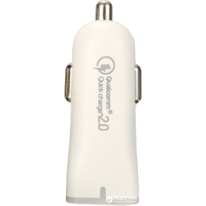 Автомобільний зарядний пристрій Value Qualcomm Quick Charge 2.0 USB White (S0765) краща модель в Чернівцях