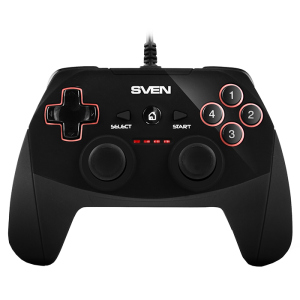 Дротовий геймпад Sven GC-250 PC/PS3/Android Black (00700044) краща модель в Чернівцях