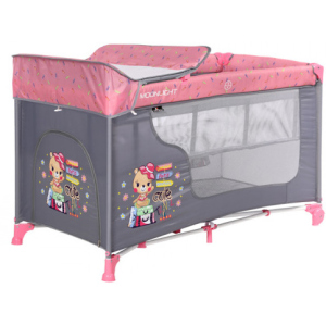 Манеж Lorelli Moonlight 2L pink travelling (MOONLIGHT 2L pink travel) лучшая модель в Черновцах