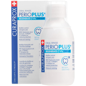 Ополаскиватель для полости рта Curaprox PerioPlus+ Regenerate содержит Citrox геалуроновую кислоту и 009% хлоргексидина 200 мл (7612412426663) в Черновцах