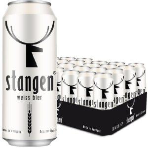 Упаковка пива Stangen Weiss Bier світле нефільтроване 4.9% 0.5 х 24 шт (4260556080093) краща модель в Чернівцях