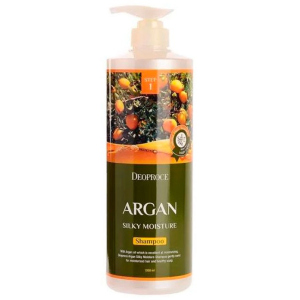 Шампунь для поврежденных волос Deoproce Argan Silky Moisture Shampoo с аргановым маслом, гиалуроновой кислотой и коллагеном 1 л (8809410031510) ТОП в Черновцах