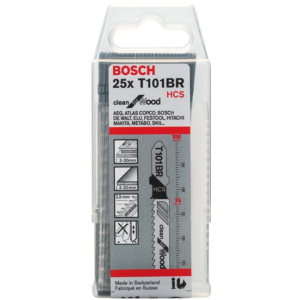 Пиляльні полотна Bosch T 101 BR Clean for Wood, HCS 25 шт (2608633623) краща модель в Чернівцях