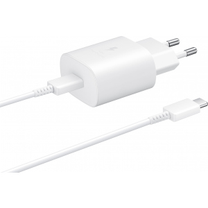 Сетевое зарядное устройство Samsung 25W PD Wall Charger Type-C Cable White (EP-TA800XWEGRU) лучшая модель в Черновцах