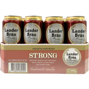 Упаковка пива Landerbrau Strong світле фільтроване 7.9% 0.5 л х 12 шт (8714800032544) рейтинг