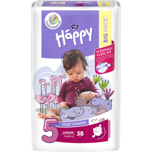 Підгузки дитячі Bella Baby Happy Junior 12-25 кг 58 шт (5900516601133) ТОП в Чернівцях