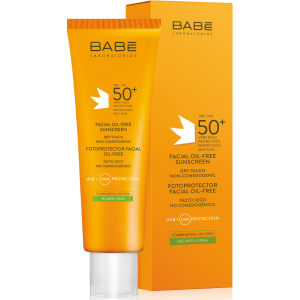 Солнцезащитный крем для лица BABE Laboratorios для жирной кожи SPF 50 50 мл (8437014389326) надежный