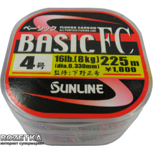 Лісочка Sunline Basic FC 225 м #4/0.33 мм 8 кг (16580100) ТОП в Чернівцях