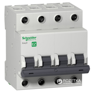Автоматичний вимикач Schneider Electric 4 Р 25 А тип C EZ9 (EZ9F34425) краща модель в Чернівцях