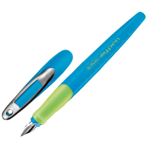 Ручка перова для правши Herlitz My.Pen Blue-Neon Синя Блакитний корпус (10999761) надійний
