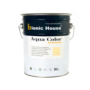 хорошая модель Краска для дерева Bionic-House Aqua Color UV-protect 10л Слоновая кость А102