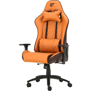 Крісло для геймерів GT RACER X-2540 Brown/Orange краща модель в Чернівцях