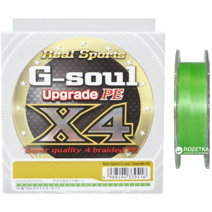 хорошая модель Шнур YGK G-Soul X4 Upgrade 200 м 0.104 мм 0.4 кг/8 lb Салатовый (55450099)