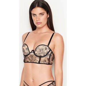 Бюстье Victoria's Secret 721458707 34D Бежевий/Чорний (1159750876) краща модель в Чернівцях