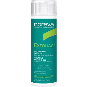 Очищаючий гель Noreva Laboratoires Exfoliac Intensive Gel Moussant для жирної та проблемної шкіри 200 мл (3401547779324)