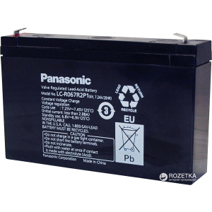 Акумуляторна батарея Panasonic 6V 7.2Ah (LC-R067R2P1) ТОП в Чернівцях