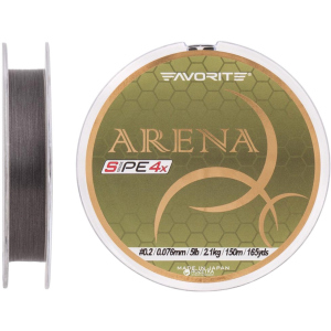 Шнур Favorite Arena PE 4x 150 м # 0.2/0.076 мм 2.1 кг Сріблястий (16931089) краща модель в Чернівцях