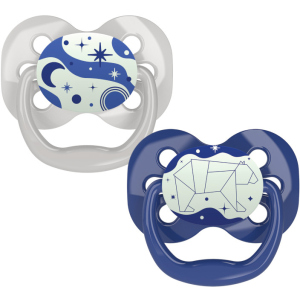 Пустушка Dr. Brown's Advantage нічна з підсвічуванням 0-6 місяців Блакитна 2 шт (PA12004-INTL) ТОП в Чернівцях