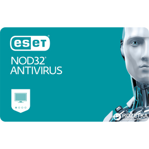 Антивирус ESET NOD32 Antivirus (5 ПК) лицензия на 12 месяцев Базовая / на 20 месяцев Продление (электронный ключ в конверте) лучшая модель в Черновцах