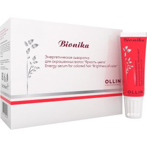 хорошая модель Энергетическая сыворотка Ollin Professional Ollin Bionika для окрашенных волос Яркость цвета 10х15 мл (4627115390077)