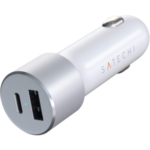 купити Автомобільний зарядний пристрій Satechi 72W Type-C PD Car Charger Silver (ST-TCPDCCS)