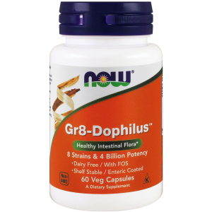 Пробіотики Now Foods Gr8-Dophilus 60 гелевих капсул (733739029126) в Чернівцях