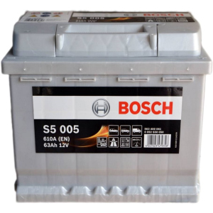 Автомобільний акумулятор Bosch 63Аh Єв (-/+) S5005 (610EN) (0 092 S50 050) в Чернівцях