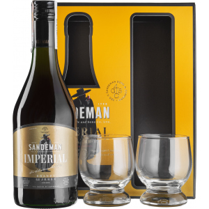 Бренді Sandeman Imperial 0.7 л 40% + 2 склянки (2131109311099) ТОП в Чернівцях