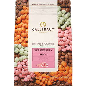 Бельгійський шоколад Callebaut Strawberry Callets у вигляді каллет зі смаком полуниці 2.5 кг (5410522516531) краща модель в Чернівцях