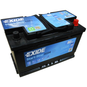 хороша модель Автомобільний акумулятор Exide AGM 6СТ-80 (EK800) 80 Ач (-/+) Euro 800 А (EK800)