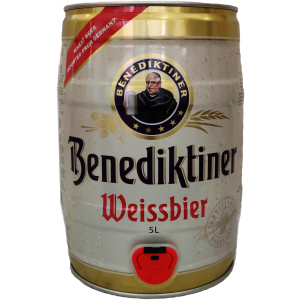 Пиво Benedektiner пшеничне світле нефільтроване 5.4% 5 л (4052179000390) краща модель в Чернівцях