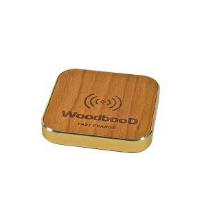 Беспроводная зарядка для смартфонов WoodbooD Wireless Charge Standart Gold ТОП в Черновцах