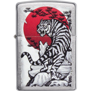 Зажигалка Zippo 200 Asian Tiger Design Серебристая (Zippo 29889) лучшая модель в Черновцах