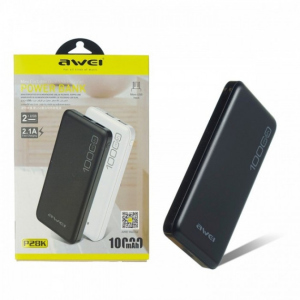 Портативний зарядний пристрій 10000 mAh Power Bank Awei (P28K) чорний ТОП в Чернівцях