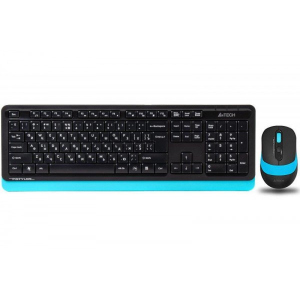 Комплект (клавиатура, мышь) беспроводной A4Tech FG1010 Black/Blue USB лучшая модель в Черновцах