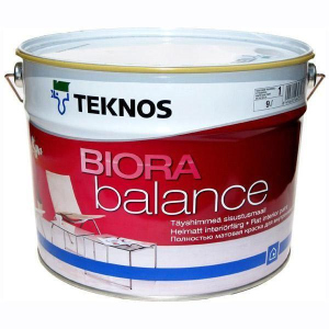 Водорозчинна фарба для стін та стелі Teknos Biora Balance, 9 л рейтинг