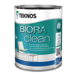 хороша модель Водорозчинна фарба для стін та стелі Teknos Biora Clean, 0.9 л