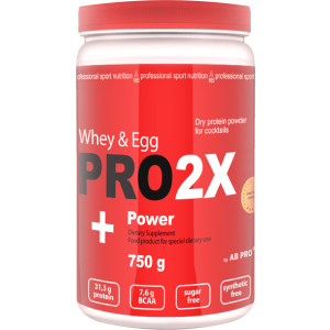 Протеин AB PRO PRO 2X Whey&amp;Egg Power 750 г Strawberry (2X750AB00ST23) краща модель в Чернівцях