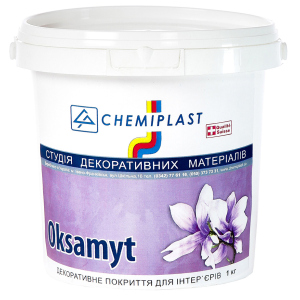 купить Декоративное покрытие CHEMIPLAST OKSAMYT с эффектом бархата 1 кг белое серебро