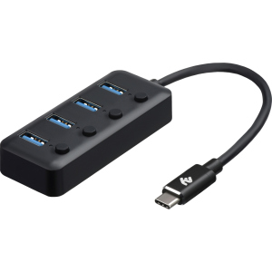 USB-хаб 2E Type-C на 4-USB3.0 25 см (2E-W1406) краща модель в Чернівцях