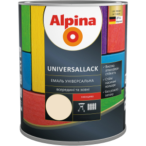 Емаль Alpina Universallack Глянсова 2.5 л Слонова кістка (948103711) краща модель в Чернівцях