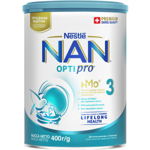 Сухая молочная смесь Nestle NAN 3 Optipro с олигосахаридом 2'FL для детей от 12 месяцев 400 г (7613032476175) в Черновцах