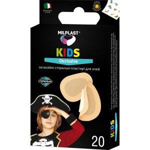 Пластир медичний Milplast Kids occlusive Стерильний для очей 20 шт 6 х 5 см (119843) ТОП в Чернівцях