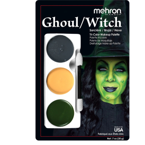 Набір кремового гриму для образу Mehron Tri-Color Makeup Palette "Відьма/Готика" 20 г (403-G) (764294503974) краща модель в Чернівцях