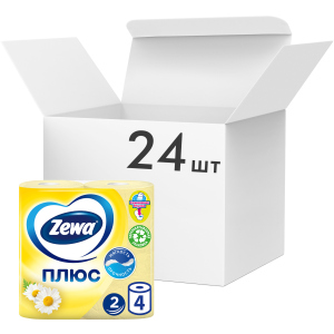 Упаковка туалетной бумаги Zewa Плюс двухслойной аромат Ромашки 24 шт по 4 рулона (4605331031301) лучшая модель в Черновцах